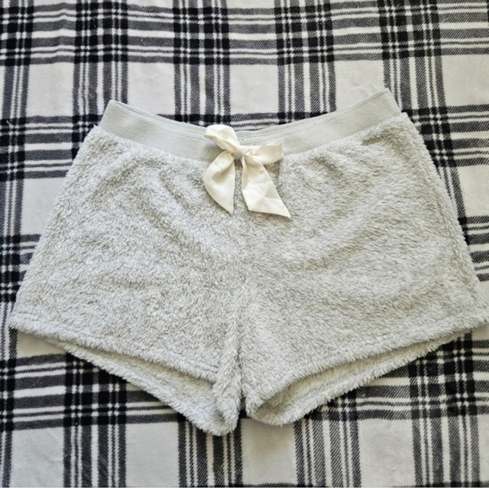 Gilly Hicks Gray Fleece Shorts with White Bow